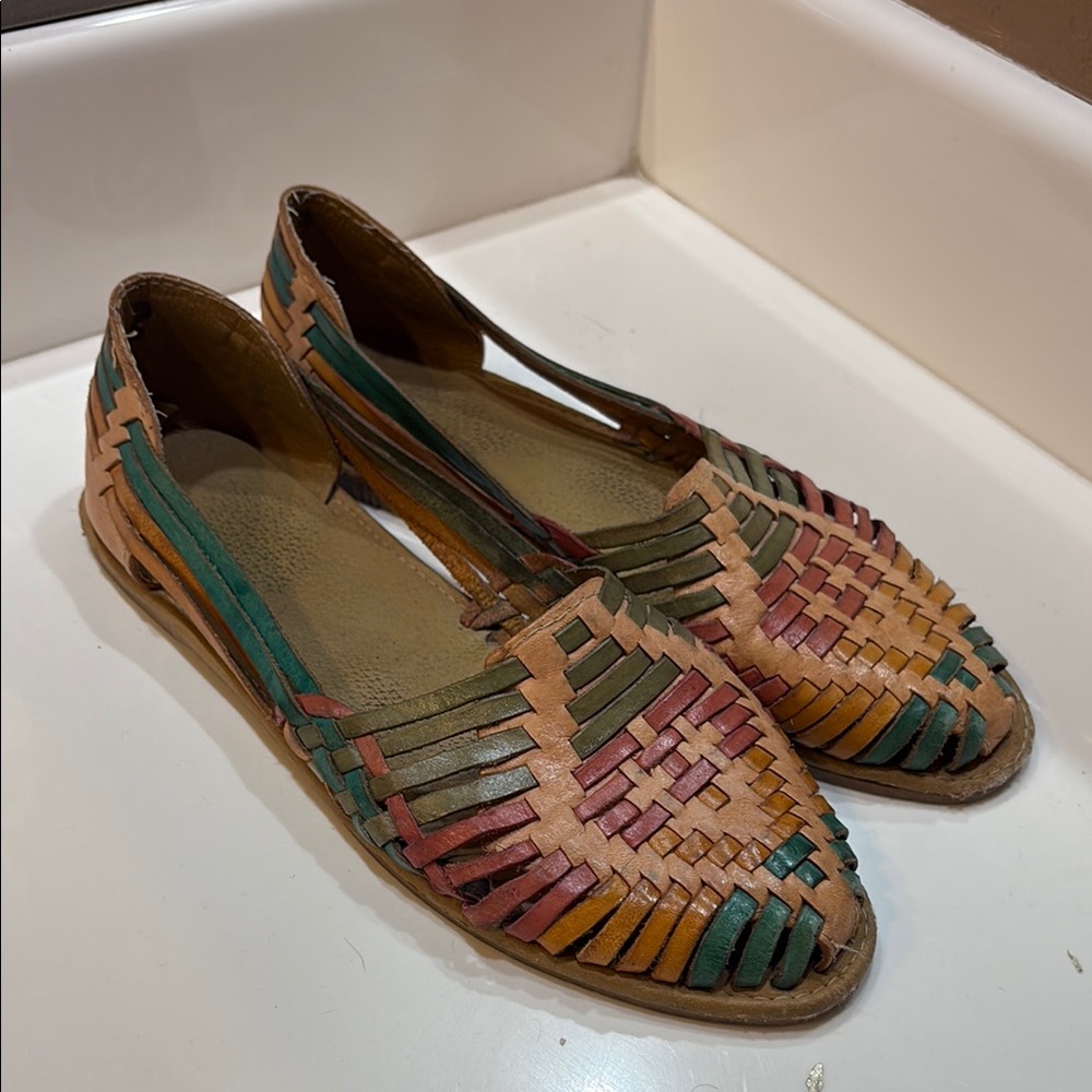 Multicolor Woven Women's Flats